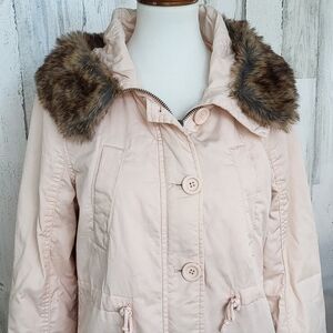 NY&Co. Women's Peach Hooded Cotton Jacket